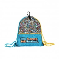 SAKKY BAG ZAINETTO A SACCA CON SPALLACCI TWO PLA YEARS ONE CONSOLE 46X35CM DA SEVEN SPA ITALY