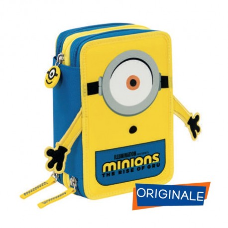 ASTUCCIO CORREDO SCUOLA 3 ZIP INTERNO 43PZ.GIOTTO/TRATTO CANC.DESPICABLE ME THE RISE OF GRU MINIONS BRACCINE SEVEN ITALY