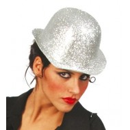 CAPPELLO BOMBETTA ARGENTO BRILLANTINATO