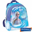 ZAINO ASILO PRINCIPESSA ELSA FROZEN II DISNEY TRUE TO MYSELF 33X24X12CM 1ZIP LILLA AZZURRO ARGENTO GIOCHI PREZIOSI ITALY