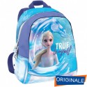 ZAINO ASILO PRINCIPESSA ELSA FROZEN II DISNEY TRUE TO MYSELF 33X24X12CM 1ZIP LILLA AZZURRO ARGENTO GIOCHI PREZIOSI ITALY