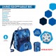 SCHOOL PACK SSC NAPOLI ZAINO ESTENSIBILE 45X30X27CM+ ASTUCCIO 3 ZIP 45PZ.+PALLONE PRODOTTO UFFICIALE DA SEVEN ITALY