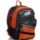 ZAINO SCUOLA ORGANIZZATO DOPPIO SCOMPARTO NERF OFFICIAL NERF NATION JET BLACK NERO E ARANCIO CON ZIPPONE DA SEVEN ITALY