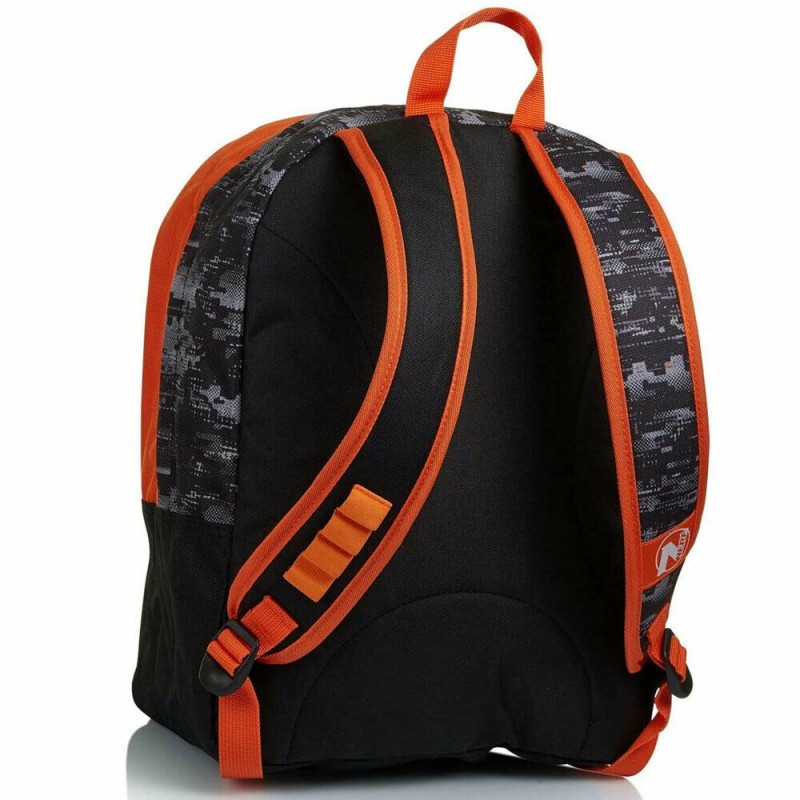 ZAINO SCUOLA ORGANIZZATO DOPPIO SCOMPARTO NERF OFFICIAL NERF NATION JET BLACK NERO E ARANCIO CON ZIPPONE DA SEVEN ITALY Parole e Pensieri
