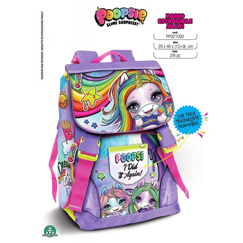 Zaino Per Bambine Con Unicorno - Leggero Per Scuola Materna, 3-6 Anni, Con Tasche Multiple E Spallacci Regolabili Traspiranti, 29x22x9 Cm, Rosa
