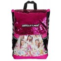 ZAINO SCUOLA ESTENSIBILE MIRACLE TUNES FUCSIA GIRABRILLA IDOL X WARRIOR ORIGINAL 40X29X13+9CM DA GIOCHI PREZIOSI ITALY