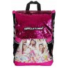 ZAINO SCUOLA ESTENSIBILE MIRACLE TUNES FUCSIA GIRABRILLA IDOL X WARRIOR ORIGINAL 40X29X13+9CM DA GIOCHI PREZIOSI ITALY
