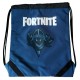 ZAINO A SACCA FORTNITE RAVEN BLU ORIGINAL VIDEO GAMES 41X34CM STAMPA FLORESCENTE SI ILLUMINA AL BUIO.PANINI SCUOLA ITALY