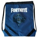 ZAINO A SACCA FORTNITE RAVEN BLU ORIGINAL VIDEO GAMES 41X34CM STAMPA FLORESCENTE SI ILLUMINA AL BUIO.PANINI SCUOLA ITALY