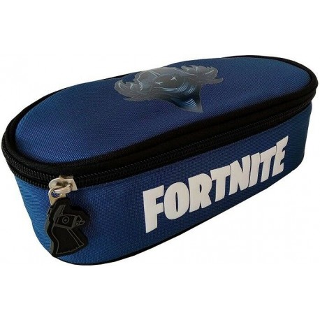 ASTUCCIO SCUOLA OVALE ORGANIZZATO FORTNITE RAVEN BLUE ORIGINAL VIDEO GAME 23X10X7CM DISTRIB.DA PANINI SCUOLA ITALY