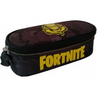 ASTUCCIO SCUOLA OVALE ORGANIZZATO FORTNITE RAPTOR RAPACE ORIGINAL NERO E GIALLO 22X10X7CM DA PANINI SCUOLA ITALY