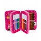 ASTUCCIO SCUOLA 3 ZIP SJ SMACK GIRL MULTICOLOR COMPLETO 45 PEZZI GIOTTO/FRIXION PILOT/LYRA/TRATTO SJ SEVEN JUNIOR ITALY