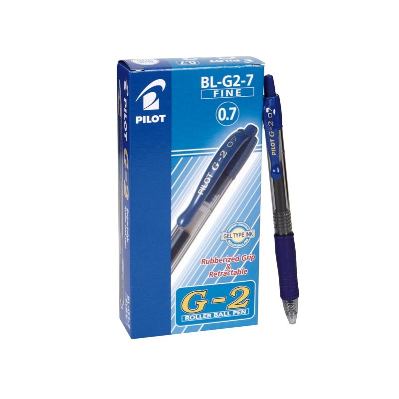 Pilot G2 07 - Penna roller a inchiostro gel, retrattile, 0,7 mm, tratto  0,39 mm, ricaricabile, bl-g2–7, confezione da 6, colore: blu : :  Cancelleria e prodotti per ufficio