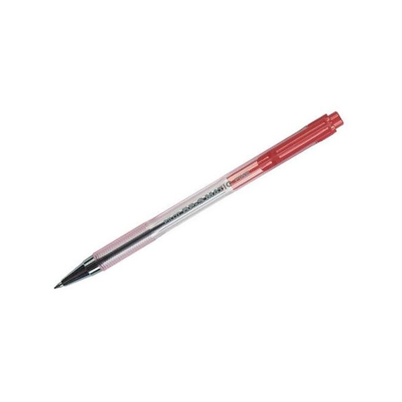 Penna a sfera a scatto Matic - punta fine - colore rosso