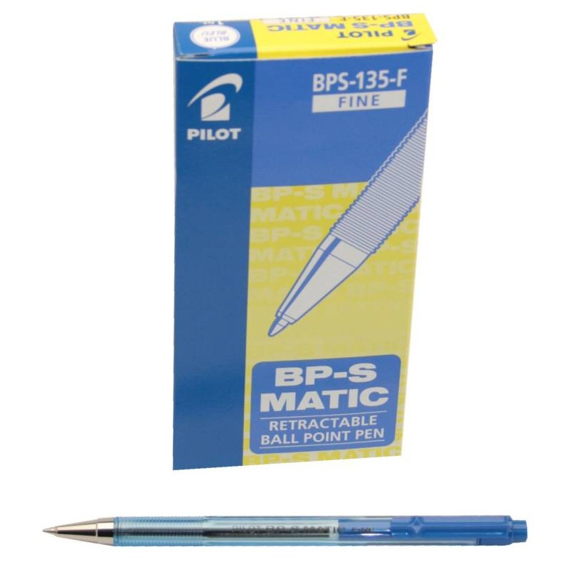 Pilot BPS Matic Penne A Sfera A Scatto | Confezione Da 12 Pezzi, Punta 0.7mm Blu - Foto 13