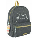 ZAINO AMERICANO PURRFECT PUSHEEN ORIGINAL TIPO JEANS 42X34X12CM CON APPLICAZIONI DISTRIBUITO DA GUT ITALY