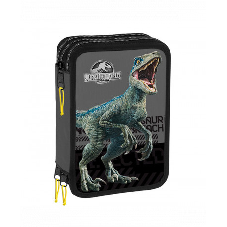 ASTUCCIO CORREDO SCUOLA TRE CERNIERE JURASSIC WORLD ORIGINAL INTERNO 45 PEZZI GIOTTO/FILA/TRATTO CANCELLIK. DA GUT ITALY