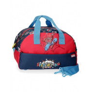 BORSA DA VIAGGIO SPIDER MAN POP MARVEL ORIGINAL 40X25X18CM BLU E ROSSO CON TRACOLLA 1 ZIP ZIP 1 TASCA ESTERNA CON ZIP