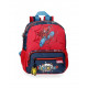 ZAINETTO ASILO SPIDERMAN POP ROSSO E BLU 1 ZIP 2 TASCHE CON ZIP + 2 LATERALI THE AMAZING MARVEL ORIGINAL 25X23X10CM