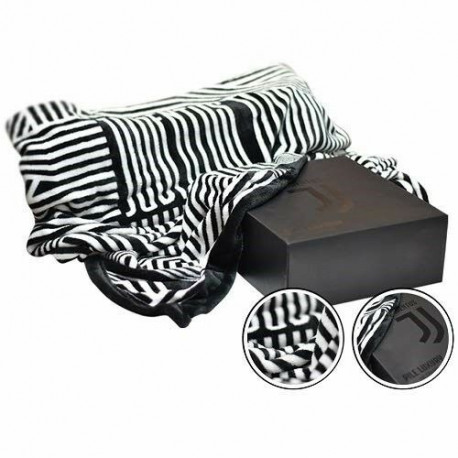 PLAID PAIL LUXURY MORBIDO EFFETTO CASHMERE130X160CM 260GR 100% POLIEST.FC JUVENTUS PRODOTTO UFFICIALE CONFEZIONE REGALO