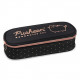 ASTUCCIO SCUOLA OVALE PUSHEEN SPARKLING GOLD BLACK ASTUCCIO SCUOLA ORGANIZZATO 22X9X5CM 1 ZIP + PATTINA INT.DA GUT ITALY