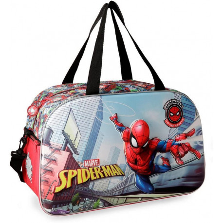 BORSA G.DA VIAGGIO SPIDERMAN GRAFITI MARVEL 45X28X23CM BORSONE CON TRACOLLA UTILE PER PISCINA /PALESTRA STAMPA A RILIEVO