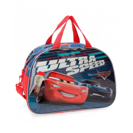 BORSA DA VIAGGIO ULTRA SPEED CARS 3D DISNEY 40X28X22CM CON TRACOLLA UTILE PER PALESTRA E PISCINA STAMPA IN PVC A RILIEVO