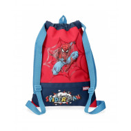 GYM SAC ZAINETTO SPIDERMAN POP ROSSO E BLU SPALLACCI AZZURRI THE AMAZING MARVEL ORIGINAL 30X40CM SACCA UOMO RAGNO