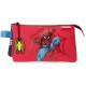 BUSTINA PORTATUTTO SPIDER MAN MARVEL BLU E ROSSA NECESSER DA VIAGGIO/PISCINA/PALESTRA 2 ZIP 3 SCOMPARTI 22X12X5CM