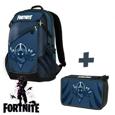 SCHOOL PACK FORTNITE RAVEN ZAINO SCUOLA ORGANIZZATO + ASTUCCIO 3 ZIP CONTENUTO 41PZ.GIOTTO FRIXION LYRA PANINI SCUOLA