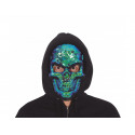 MASCHERA SKELETOR PAILLETTES VERDEBLU HORROR PER TRAVESTIMENTI HALLOWEEN CARNEVALE SCENE E SPETTACOLI A TEMA HORROR