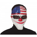 MASCHERA CLOWN BANDIERA AMERICANA HORROR IN PVC COPRIVISO PER TRAVESTIMENTI DI HALLOWEEN CARNEVALE E SCENE HORROR