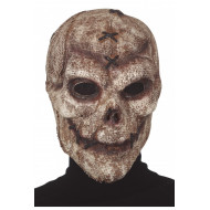 MASCHERA CRANIO IN LATTICE COPRICAPO E VISO MASCHERA ZOMBIE MUMMIA PER TRAVESTIMENTI DI HALLOWEEN SCENE FILM HORROR