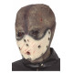 MASCHERA CROQUE MITAINE IN LATTICE COPRICAPO E VISO UOMO NERO PER TRAVESTIMENTI DI HALLOWEEN SCENE HORROR EXTRATERRESTRE