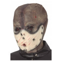 MASCHERA CROQUE MITAINE IN LATTICE COPRICAPO E VISO UOMO NERO PER TRAVESTIMENTI DI HALLOWEEN SCENE HORROR EXTRATERRESTRE