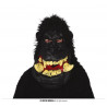 MASCHERA GIGANTE LATTICE GORILLA CON PELO NERO HORROR PER TRAVESTIMENTI DI HALLOWEEN SCENE E SPETTACOLI A TEMA HORROR