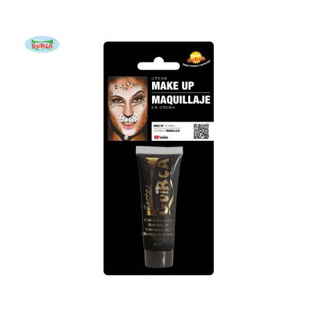 TUBETTO TRUCCO IN CREMA PER VISO. NERO 20ML.PER FESTE E TRAVESTIMENTI CARNEVALE/HALLOWEEN COD.15443 GUIRCA 8434077154434