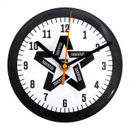 OROLOGIOFC JUVENTUS ORIGINAL DA PARETE E/O DA APPOGGIO 16X16CM.BIANCASTELLA QUADRANTE BIANCONERO OFFICIAL PRODUCT