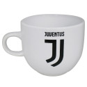 TAZZA MUG DA COLAZIONE FC JUVENTUS OFFICIAL PRODUCT TAZZA BIANCA CON LOGO NERO IN CERAMICA 13X9X10CM CON SCATOLA