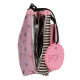 BEAUTY DA VIAGGIO APRIBILE 3 ZIP GORJUSS SOMEWHERE SANTORO LONDON ORIGINAL 27X17X10CM 1 ZIP SIMILPELLE 100%PU ECO